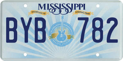 MS license plate BYB782