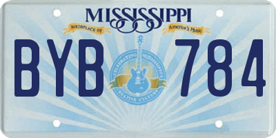 MS license plate BYB784