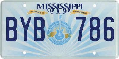 MS license plate BYB786