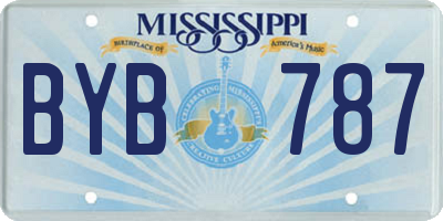 MS license plate BYB787