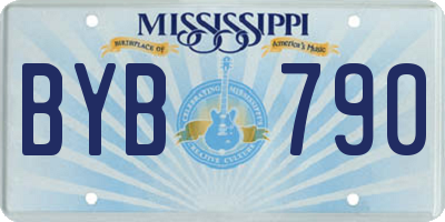 MS license plate BYB790
