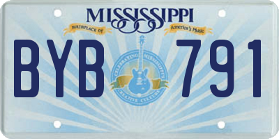 MS license plate BYB791