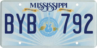 MS license plate BYB792