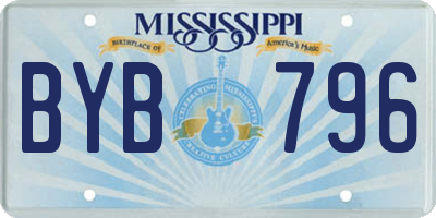 MS license plate BYB796