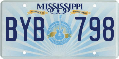 MS license plate BYB798