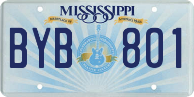 MS license plate BYB801
