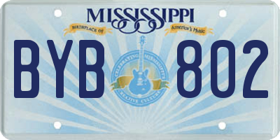 MS license plate BYB802