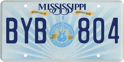 MS license plate BYB804
