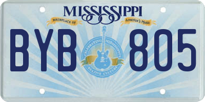 MS license plate BYB805