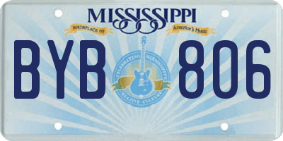 MS license plate BYB806