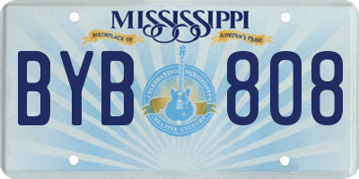MS license plate BYB808