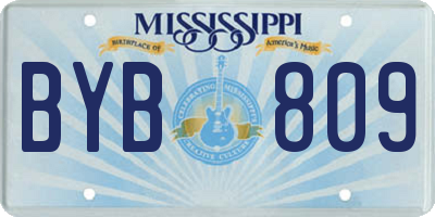MS license plate BYB809