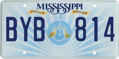 MS license plate BYB814
