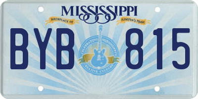 MS license plate BYB815