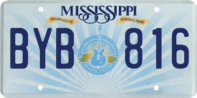 MS license plate BYB816