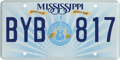MS license plate BYB817