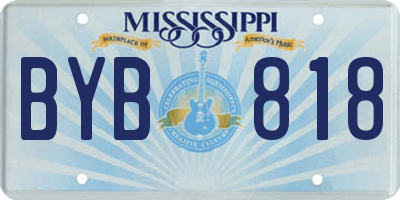 MS license plate BYB818