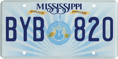 MS license plate BYB820