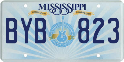 MS license plate BYB823