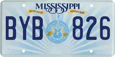 MS license plate BYB826