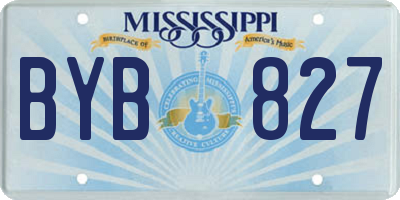 MS license plate BYB827