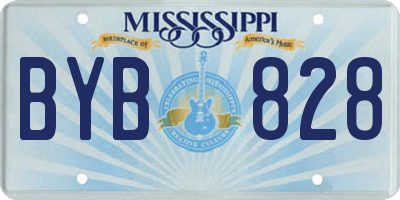 MS license plate BYB828