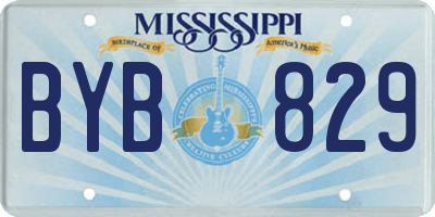 MS license plate BYB829