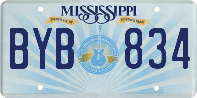 MS license plate BYB834