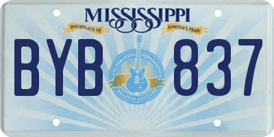 MS license plate BYB837