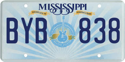 MS license plate BYB838