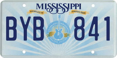 MS license plate BYB841