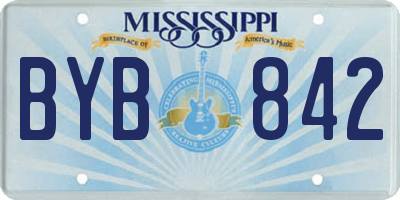 MS license plate BYB842