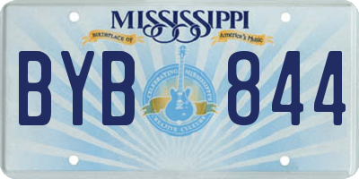 MS license plate BYB844