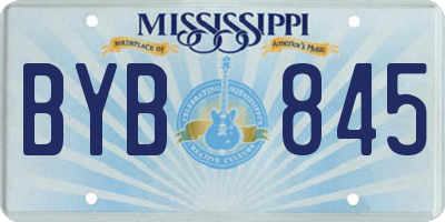 MS license plate BYB845