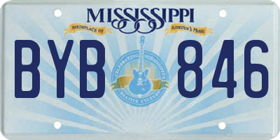 MS license plate BYB846