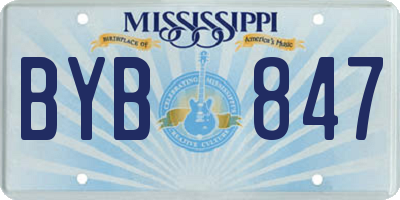 MS license plate BYB847