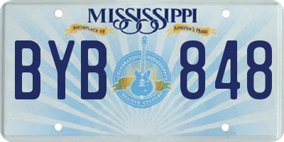 MS license plate BYB848