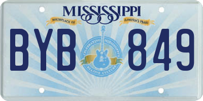 MS license plate BYB849