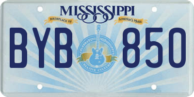 MS license plate BYB850