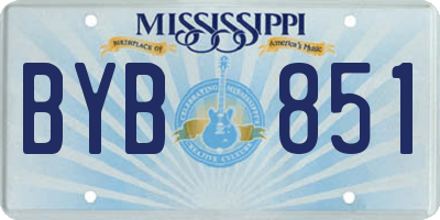 MS license plate BYB851