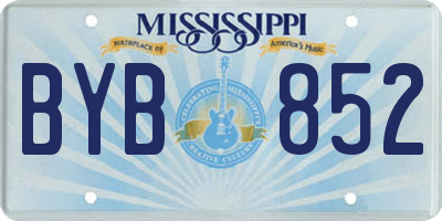 MS license plate BYB852
