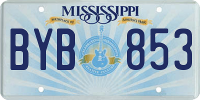 MS license plate BYB853