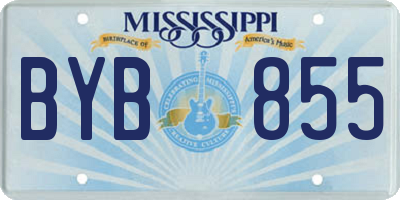 MS license plate BYB855