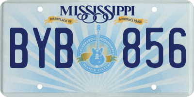 MS license plate BYB856