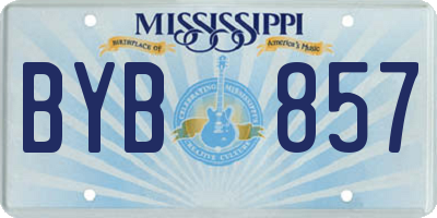 MS license plate BYB857