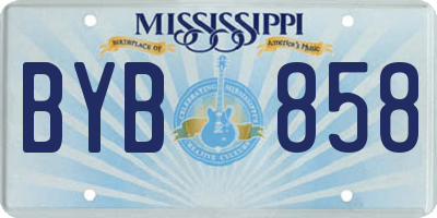 MS license plate BYB858