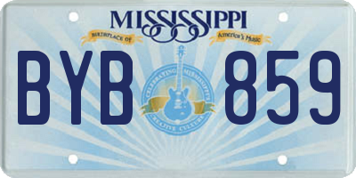 MS license plate BYB859