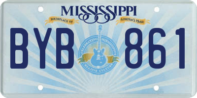 MS license plate BYB861