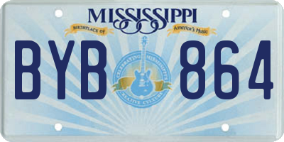 MS license plate BYB864