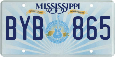 MS license plate BYB865